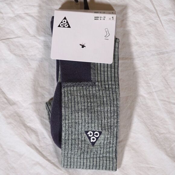 Nike ACG Other - Mens Nike ACG Everyday Crew Socks Green/Purple FB3341-370 NWT